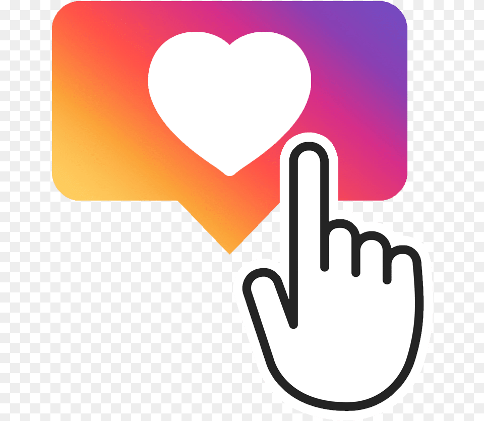 Instagram Taps Transparent Background Finger Icon, Sticker, Heart, Clothing, Glove Png