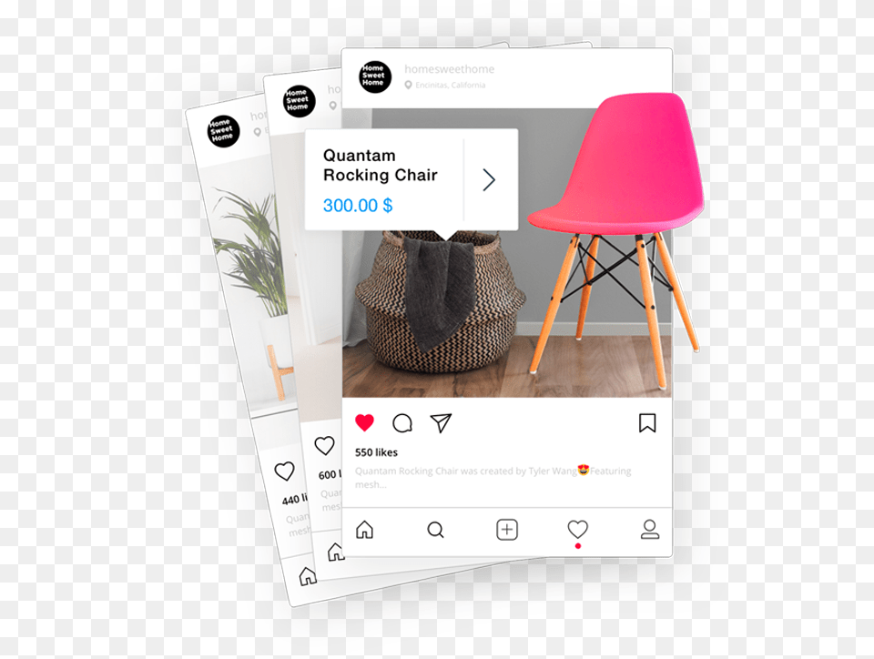 Instagramlikes Instagram Furniture Ad, Advertisement, Chair, Poster Png Image