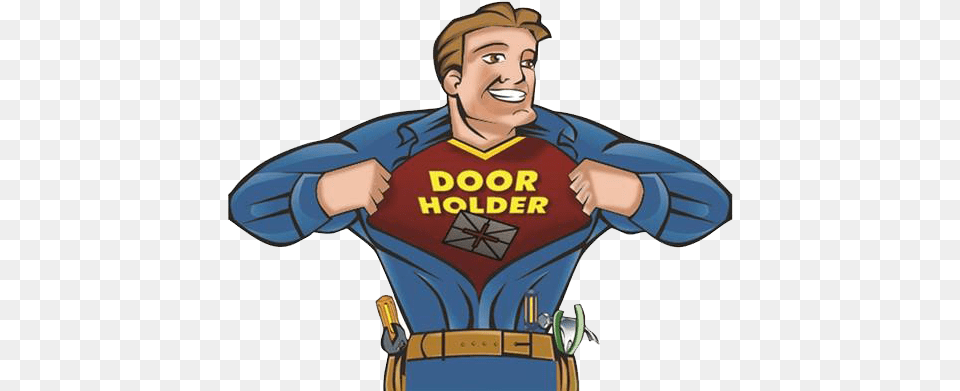Install A Door Door Holder It Cosmetics Superhero, Book, Comics, Publication, Adult Free Png Download