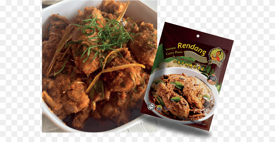 Instant Chicken Rendang Curry Karaage, Food, Food Presentation, Lunch, Meal Free Png Download