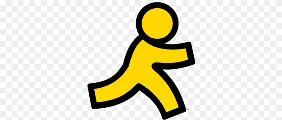 Instant Messenger Logos Aol Running Man, Symbol, Logo, Sign, Smoke Pipe Free Transparent Png