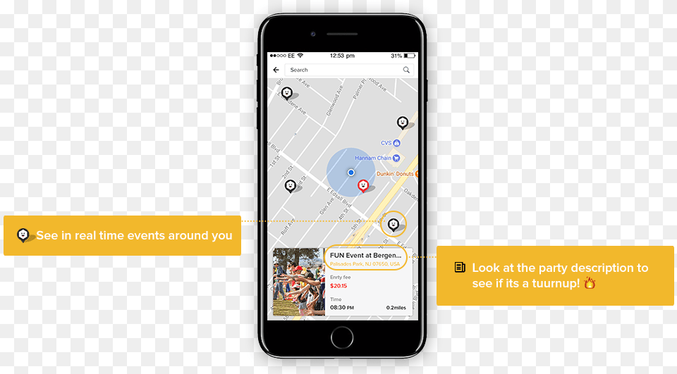 Instantly Find Real Time Partyevent Near You, Electronics, Mobile Phone, Phone Png