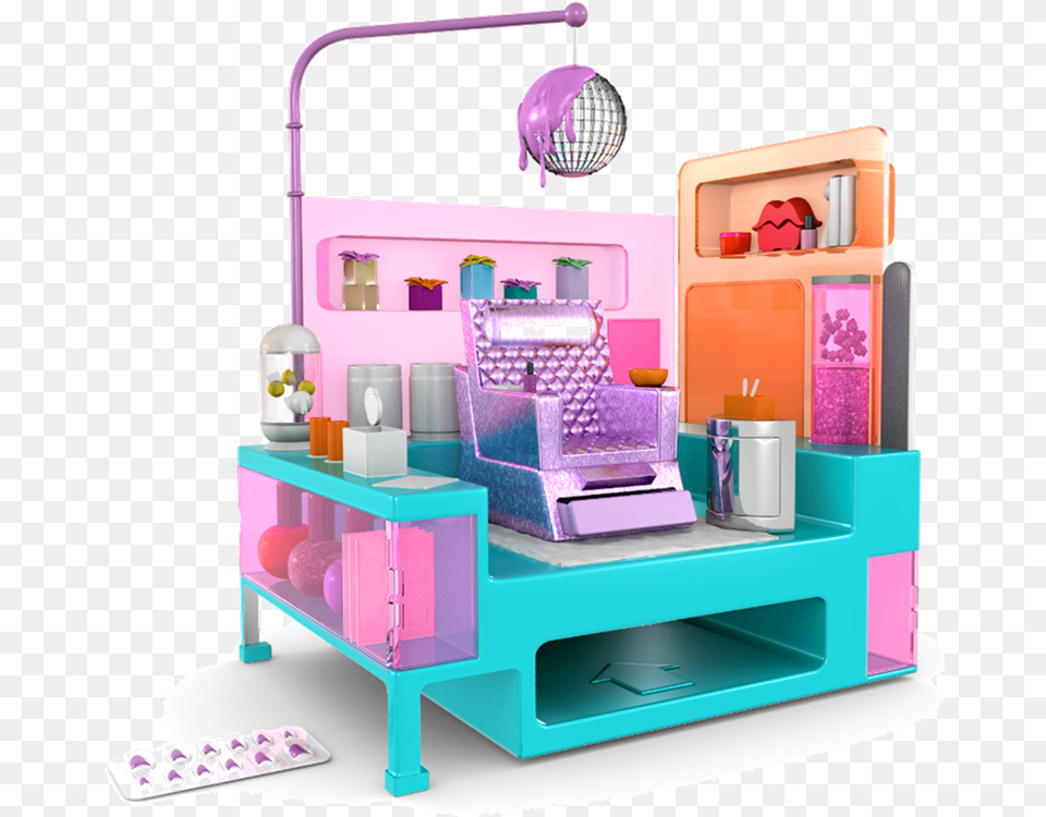 Instapets Shop Playset Bratz Instapets Negle Salon, Furniture, Table, Desk, Cabinet Free Png