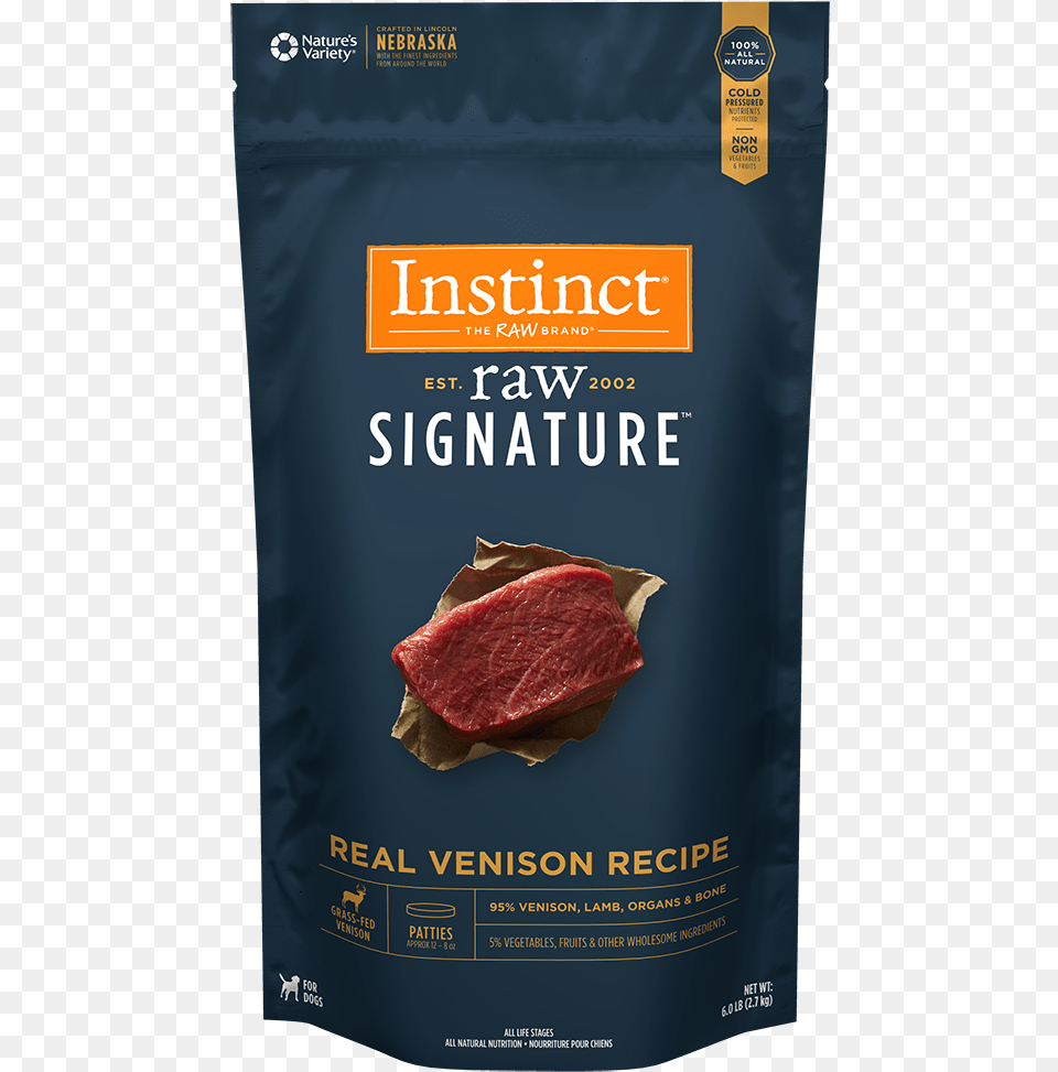 Instinct Raw Signature Dog 95 Venison Bites Instinct Original Grain Recipe Natural Dry Dog, Advertisement, Food, Meat, Steak Png