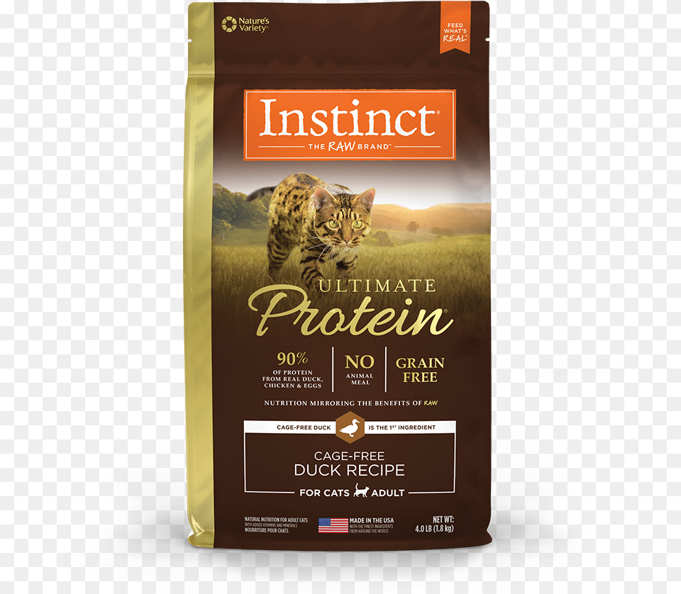 Instinct Ultimate Protein Instinct Ultimate Protein Cage Chicken Recipe, Advertisement, Poster, Animal, Cat Free Transparent Png