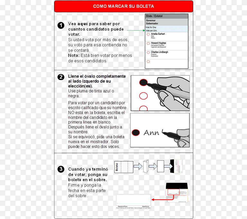 Instrucciones Para Votar Por Correo Monterey County Elections, Advertisement, Page, Poster, Text Free Transparent Png