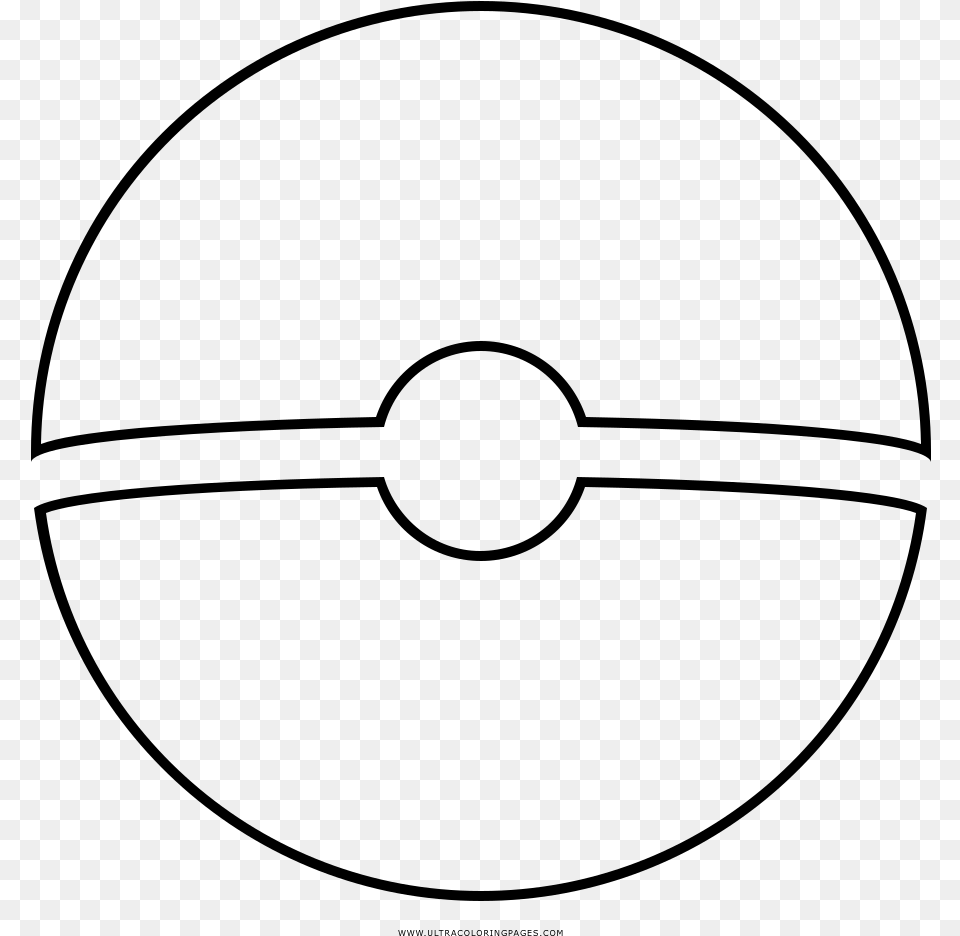 Instructive Pokeball Coloring Pages, Gray Png