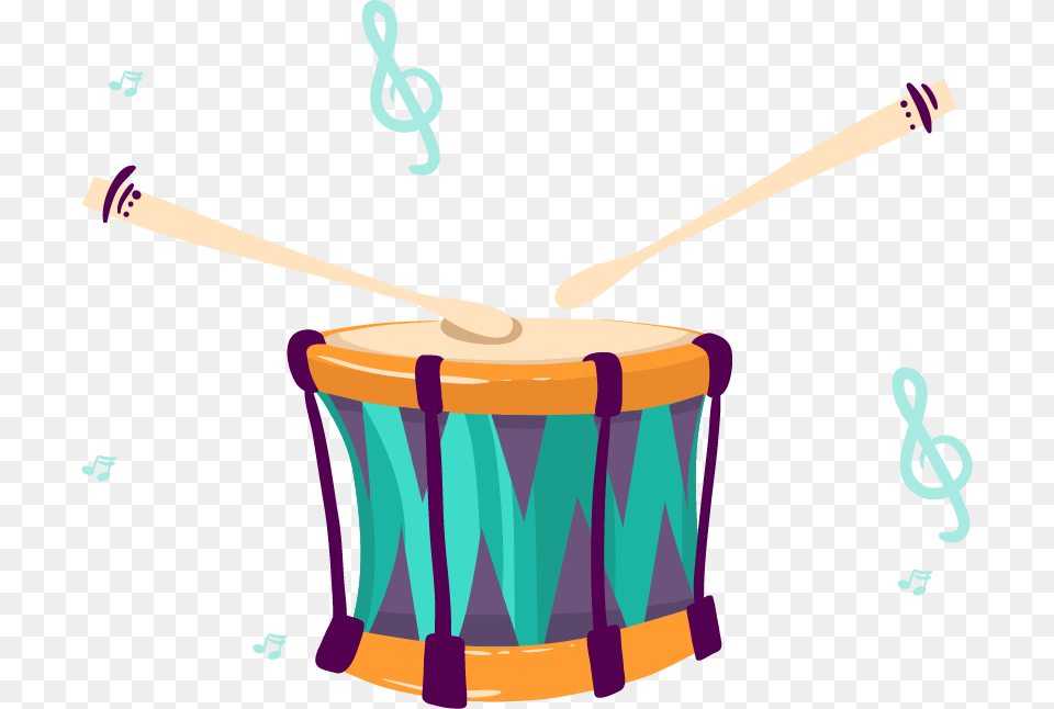 Instrument Clipart Hand Drum Drum Cartoon, Musical Instrument, Percussion, Device, Grass Free Png