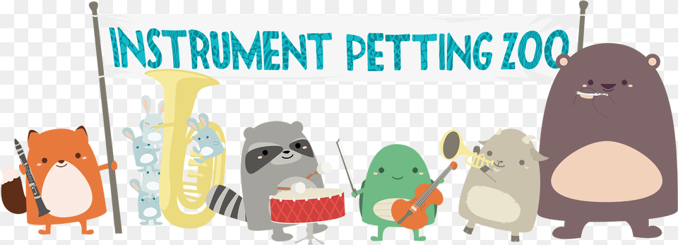 Instrument Petting Zoo Clipart, Animal, Text, Mammal, Wildlife Free Png