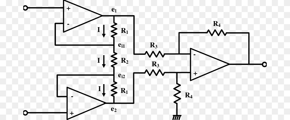 Instrumentation Amplifier Gain Of The Three Op Amp Instrumentation Amplifier, Circuit Diagram, Diagram Free Png