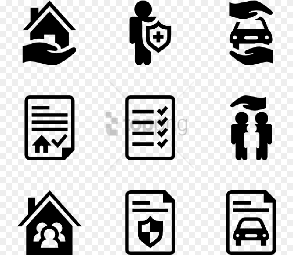 Insurance 36 Icons Insurance, Stencil, Symbol, Sign, Person Png Image
