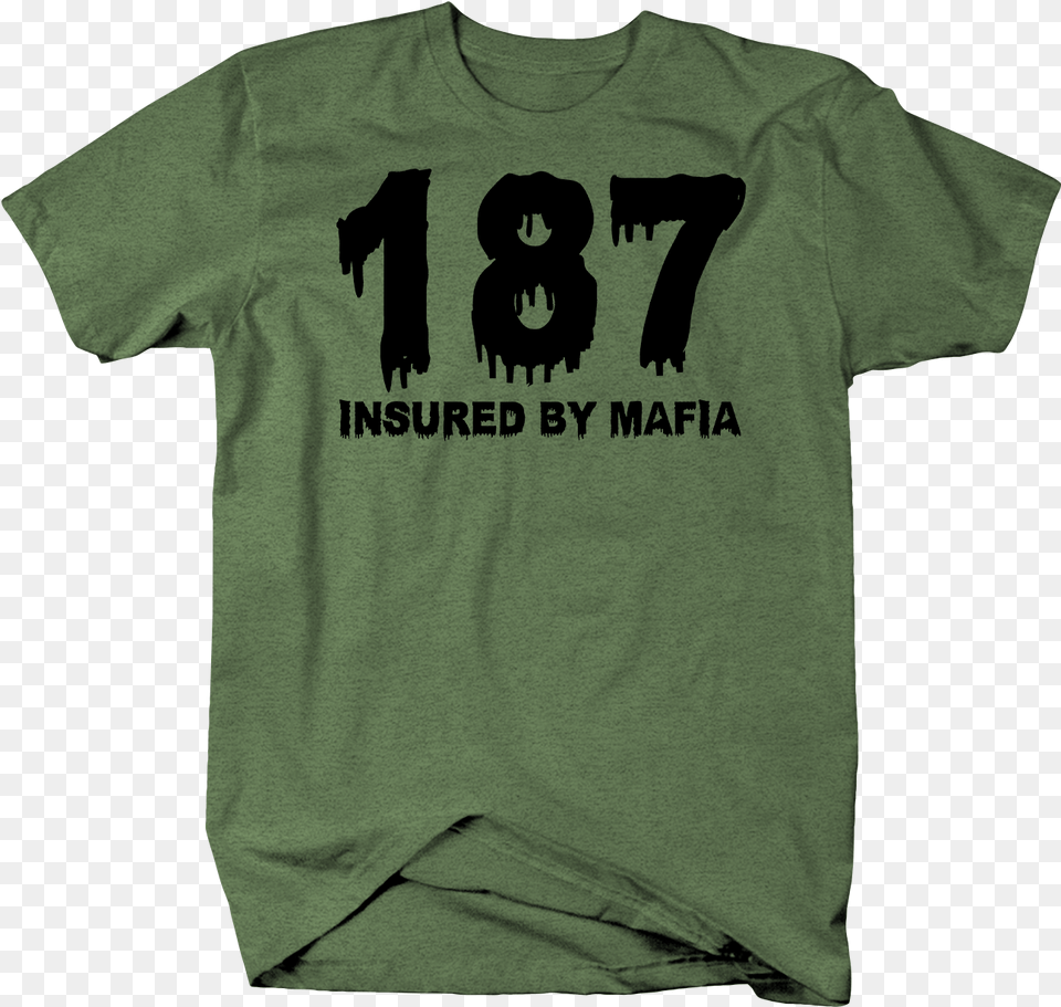 Insured By Mafia Dripping Blood Tshirt Ebay Short Sleeve, Clothing, Shirt, T-shirt, Animal Free Png