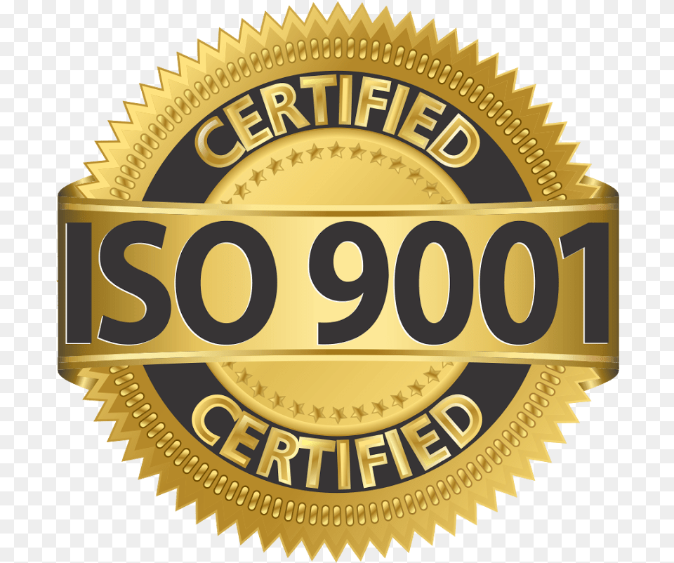 Integrated Biometrics Korea Renews Iso 9001 Certification Certified Iso Logo, Badge, Symbol, Gold Free Png