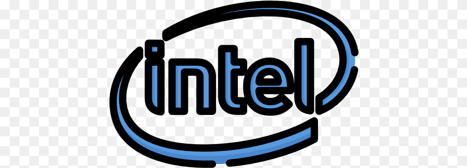 Intel Icono Intel, Text Free Transparent Png