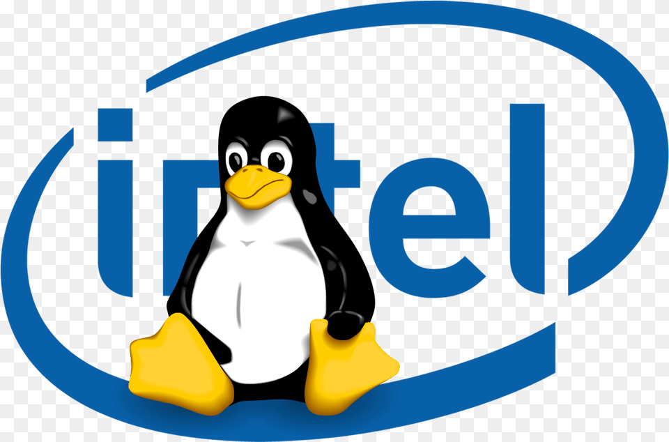 Intel Logo Linux Linux, Animal, Bird, Penguin Free Png