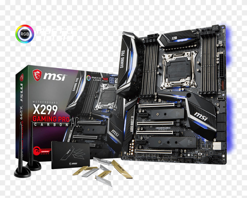 Intel X299 Motherboards X299 Gaming Pro Carbon Ac Msi X299 Gaming Pro Carbon, Computer Hardware, Electronics, Hardware, Computer Free Transparent Png