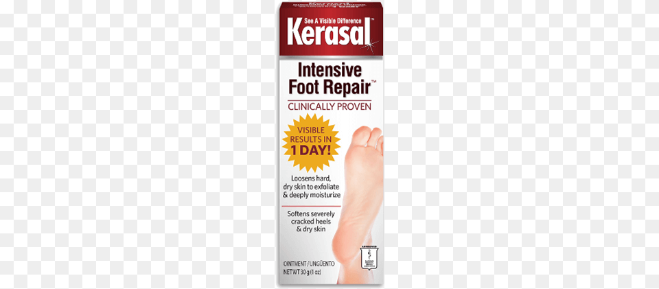 Intensive Foot Repair Kerasal One Step Exfoliating Moisturizer Foot Therapy, Advertisement, Poster Free Transparent Png