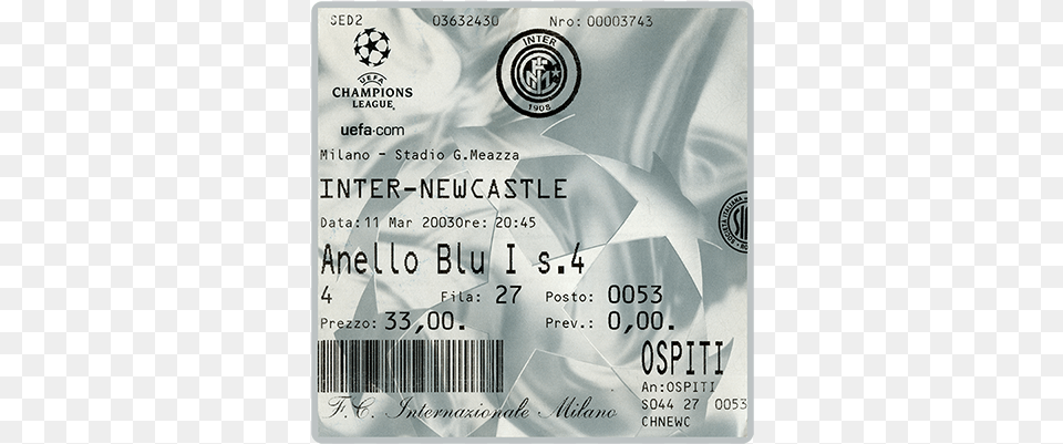 Inter Milan Champions League 2003 Uefa Champions League, Text Png Image
