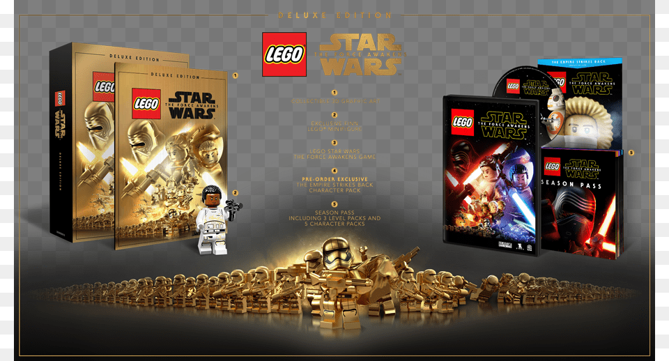 Interactive Entertainment Tt Games The Lego Group Lego Star Wars The Force Awakens Deluxe Edition, Advertisement, Poster, Treasure, Person Png Image