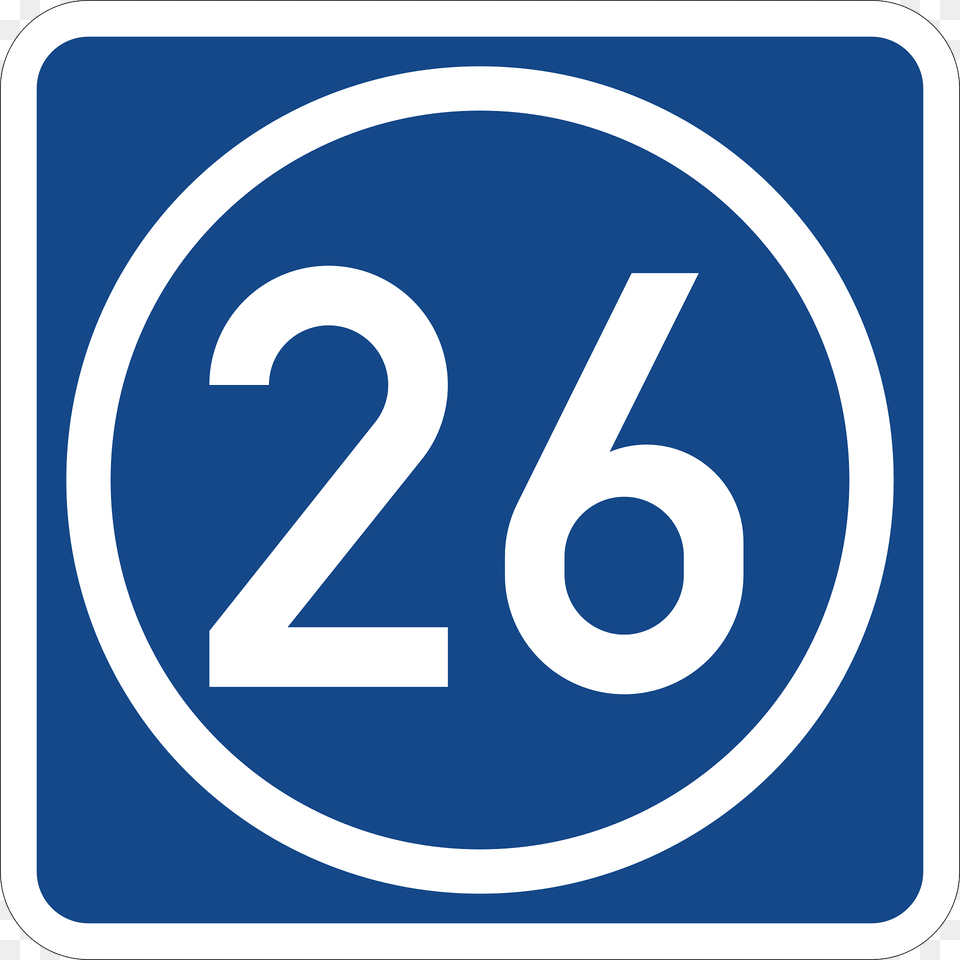 Interchangeexitausfahrt Number 26 Clipart, Symbol, Text Free Png Download