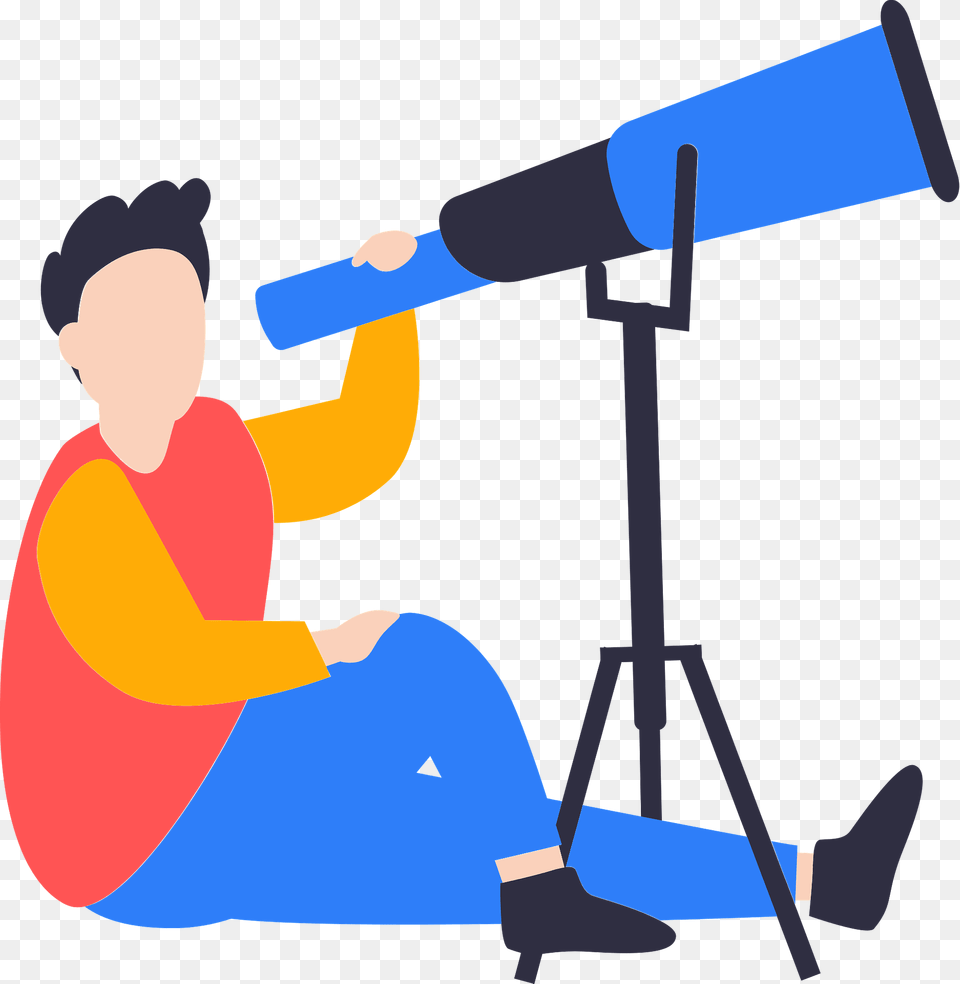 Interest Clipart, Telescope, Person Png