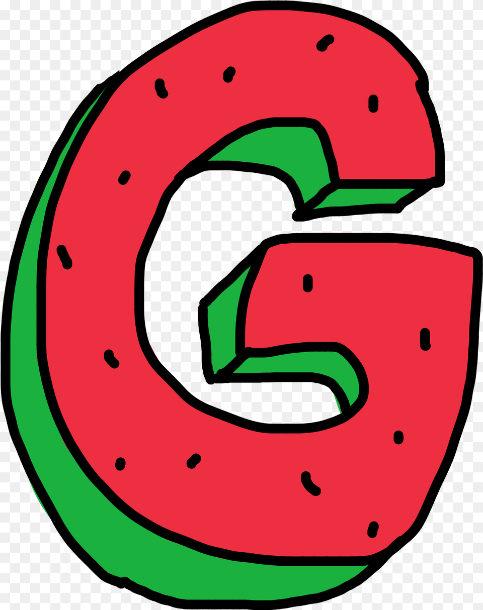 Interesting Art Letter Zumiez Oddfuture Of Watermelon Odd Future Letters Donut, Food, Fruit, Plant, Produce Free Png