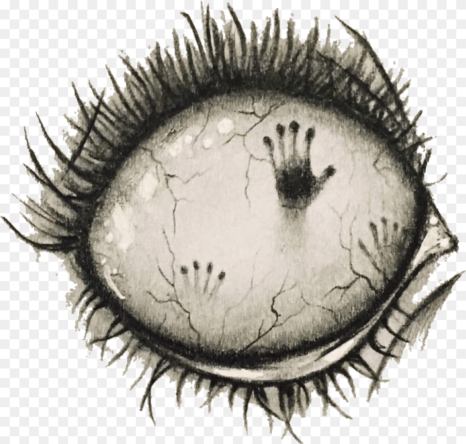 Interesting Halloween Eye Creepy Hand Window Evil Pencil Creative Cool Drawings, Plant, Lizard, Animal, Reptile Free Transparent Png