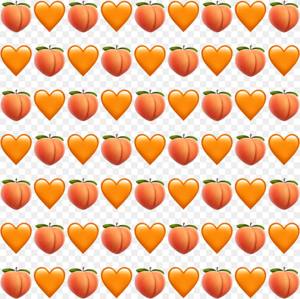 Interesting Peach Heart Hearts Orange Fruits Png