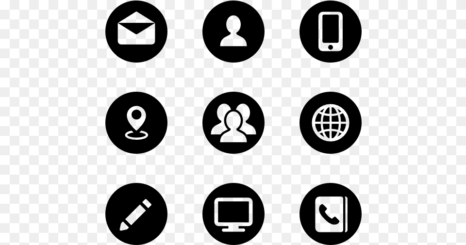 Interface Iconos Contacto, Gray Free Transparent Png