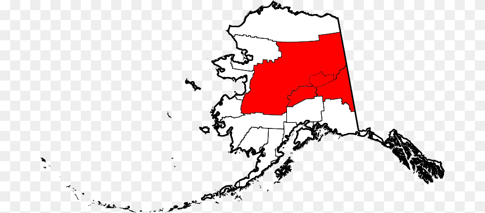 Interior Alaska Stub Map Of Alaska Devils Thumb, Chart, Plot Free Png Download
