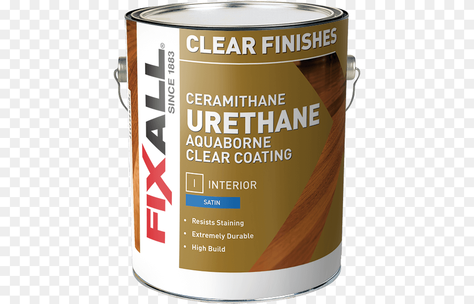 Interior Clears Amp Stains Aquaborne Ceramithane Satin Fixall Aqua Borne Ceramithane Clear Finish High Gloss, Paint Container, Can, Tin Free Png