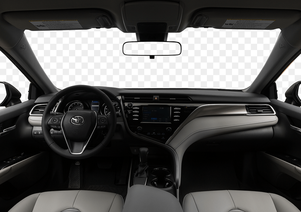Interior Overview Fully Loaded 2018 Toyota Camry Black On Black, Car, Transportation, Vehicle, Machine Free Png Download