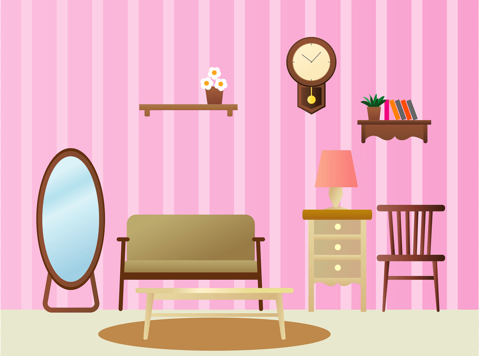 Interior Room Clipart, Chair, Furniture, Architecture, Living Room Png Image