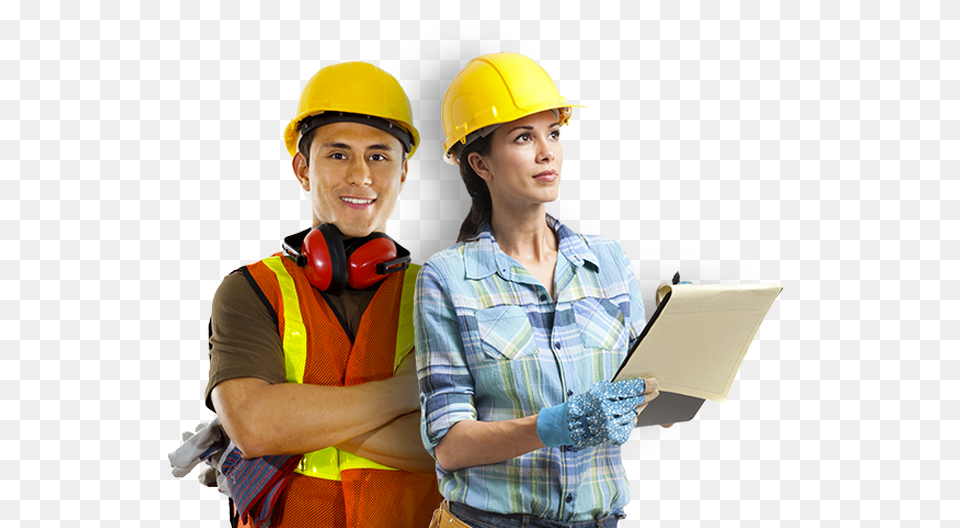 Interior Worker Download Construction Worker Men And Women, Clothing, Person, Hardhat, Helmet Png Image