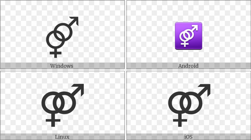 Interlocked Female And Male Sign On Various Operating Heterosexual Symbol, Text Png Image