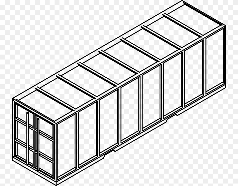 Intermodal Container Shipping Containers Drawing Rubbish Bins, Gray Png