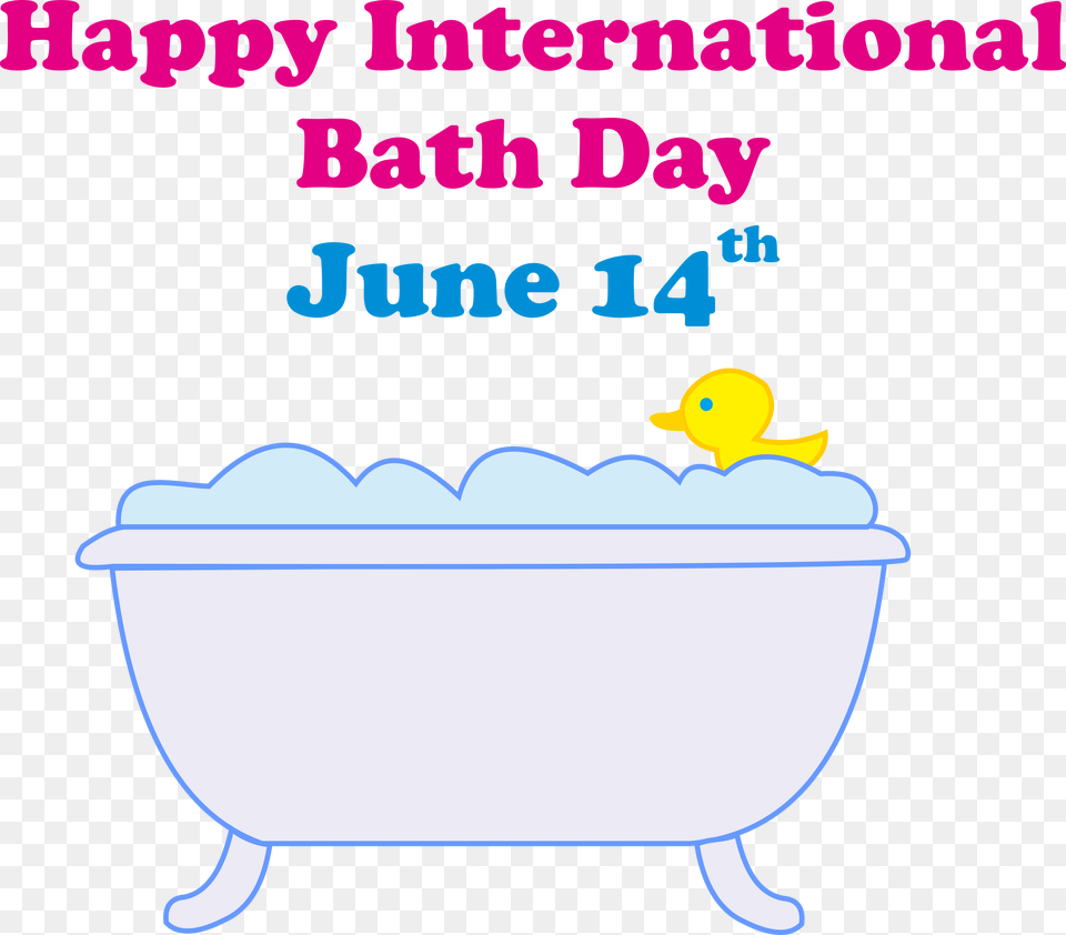 International Bath Day June 14 June 14 International Day, Bathing, Bathtub, Person, Tub Free Png Download
