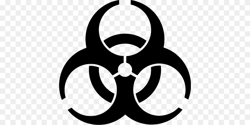 International Biohazard Warning Symbol, Gray Free Png Download