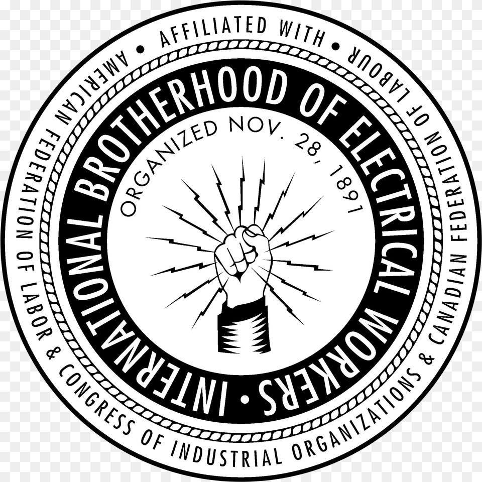 International Brotherhood Of Electrical Workers Logo Circle, Emblem, Symbol, Body Part, Hand Free Png Download