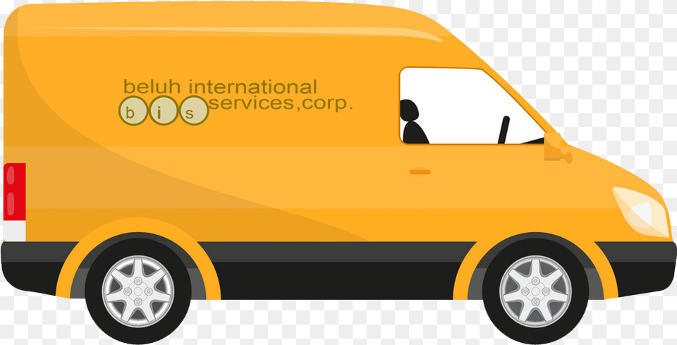 International Courier Cartoon Delivery Van Vector, Moving Van, Transportation, Vehicle, Car Free Png Download