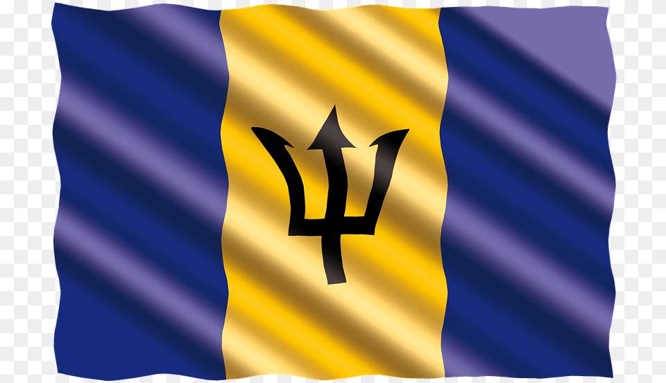 International Flag Barbados Barbados Flag, Trident, Weapon, Person Free Png