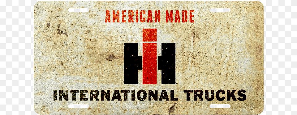 International Harvester American Made Distressed License Shawnee Scout, License Plate, Transportation, Vehicle, Logo Free Png