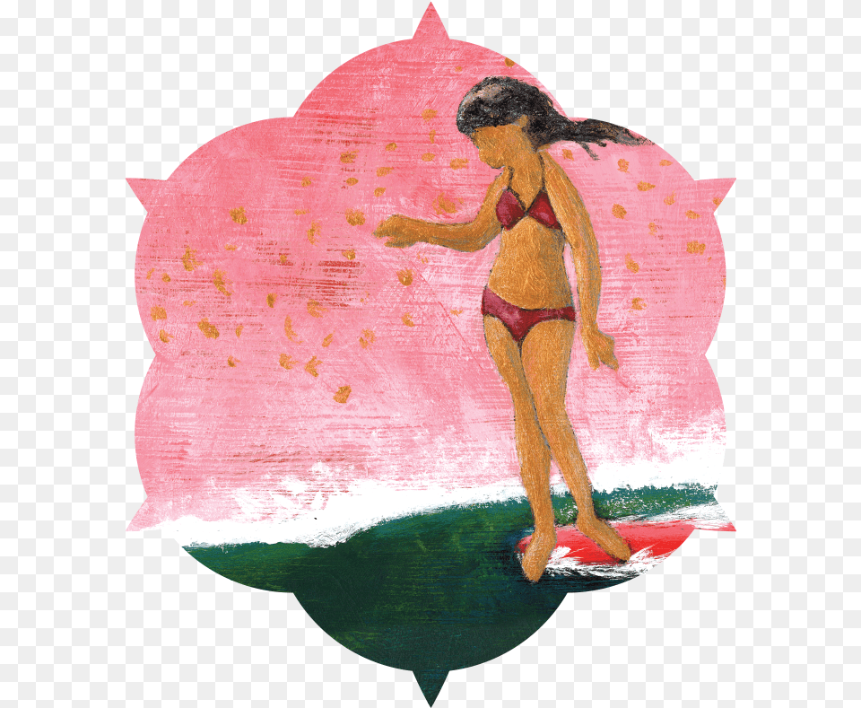 International Surfing Month Illustration, Art, Bikini, Clothing, Painting Png Image