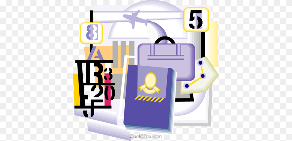 International Travel With Passport Royalty Free Vector Clip Art, Bag, Text, First Aid Png