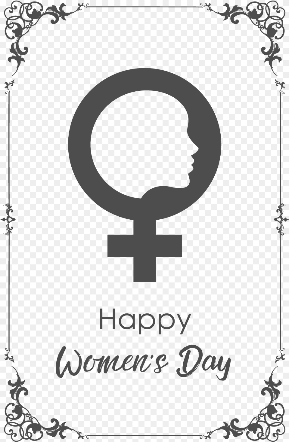 International Womens Day Vintage Ornament Vector, Stencil, Face, Head, Person Png Image