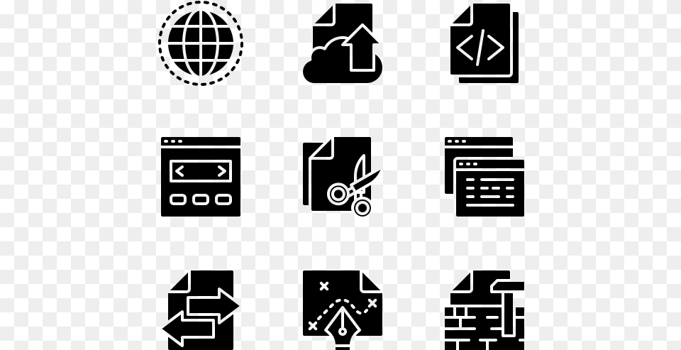 Internet And Browser Energy Sources Icons, Gray Free Png