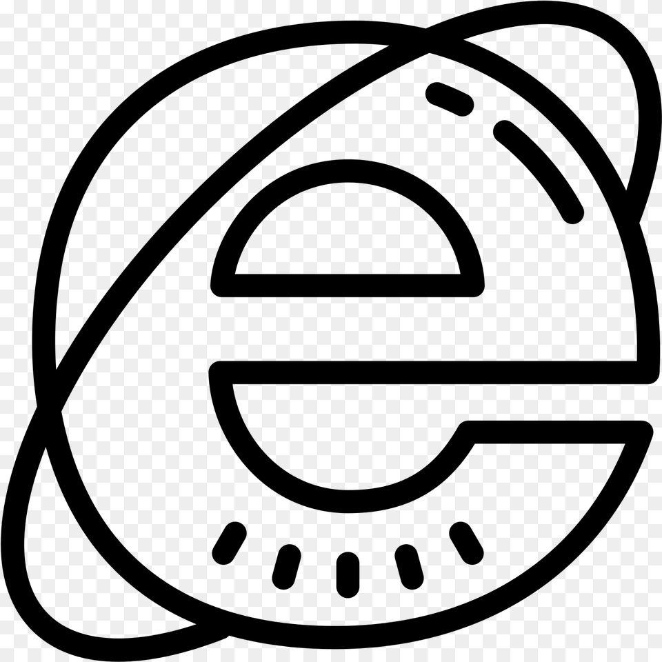 Internet Explorer 10 Icon Internet Explorer Icon In Black And White, Gray Free Png Download