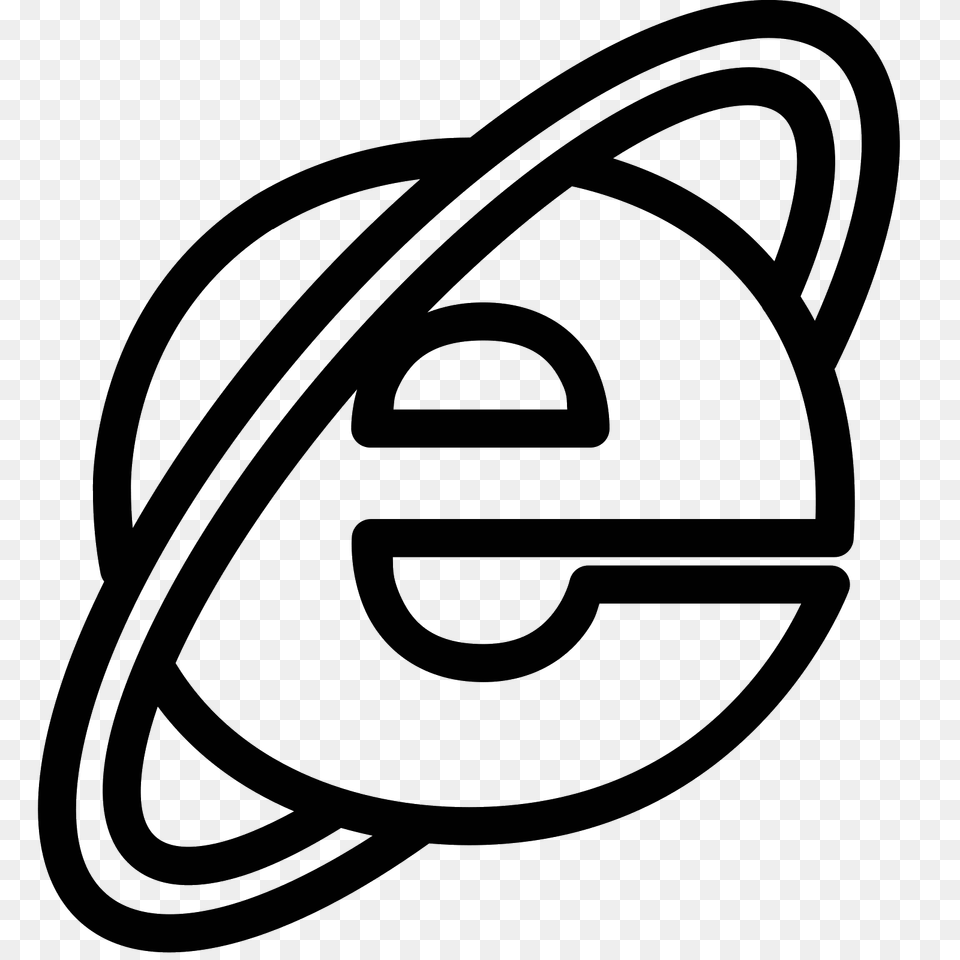 Internet Explorer Icon, Gray Png