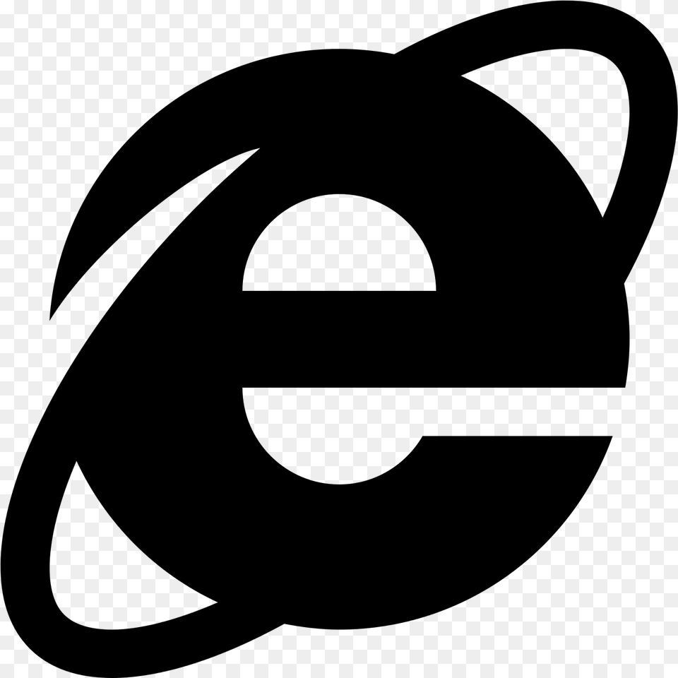 Internet Explorer Icon Black Internet Explorer Logo, Gray Free Png Download