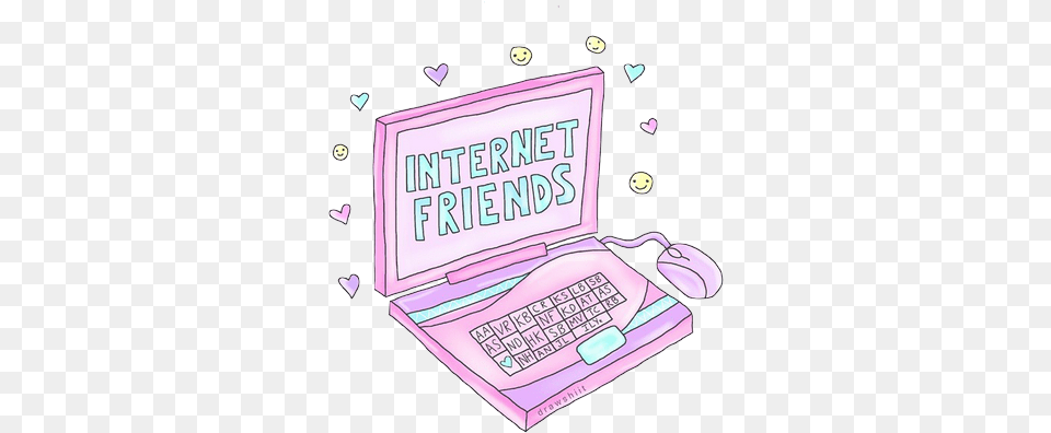 Internet Friends And Overlays Image Internet Friends Clip Art, Computer, Electronics, Laptop, Pc Free Png Download